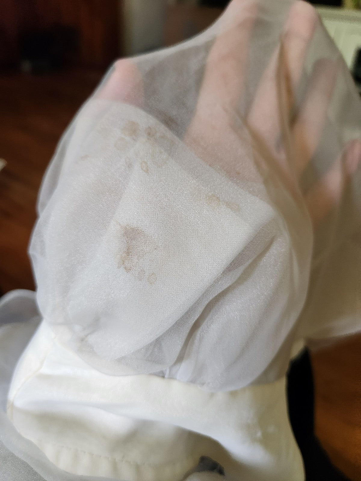 90s Black and White Frilly Dress