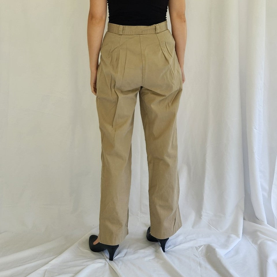 80s Pleated Khaki Trousers