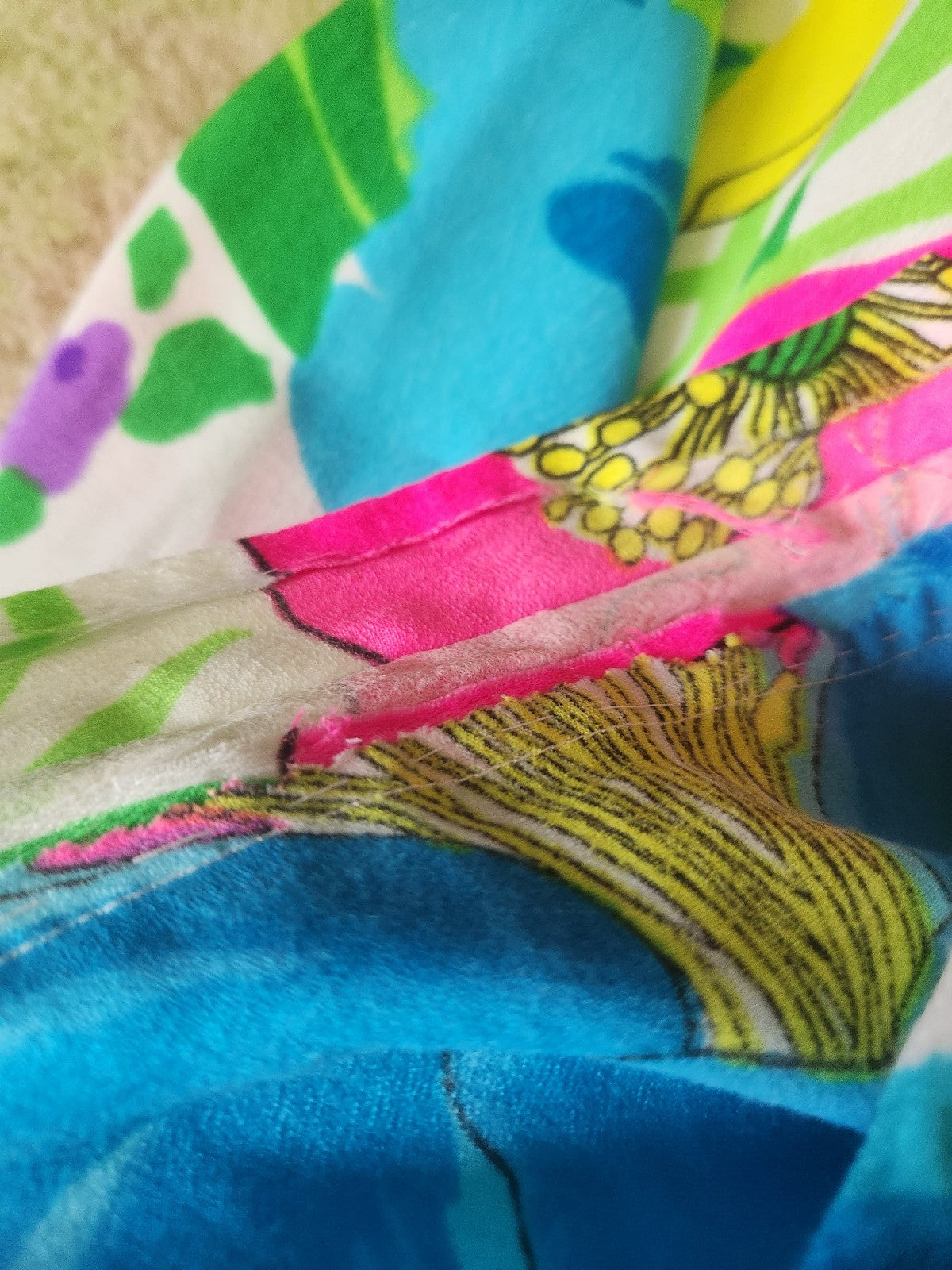 60s/70s Hand Made Flower Power Maxi Skirt