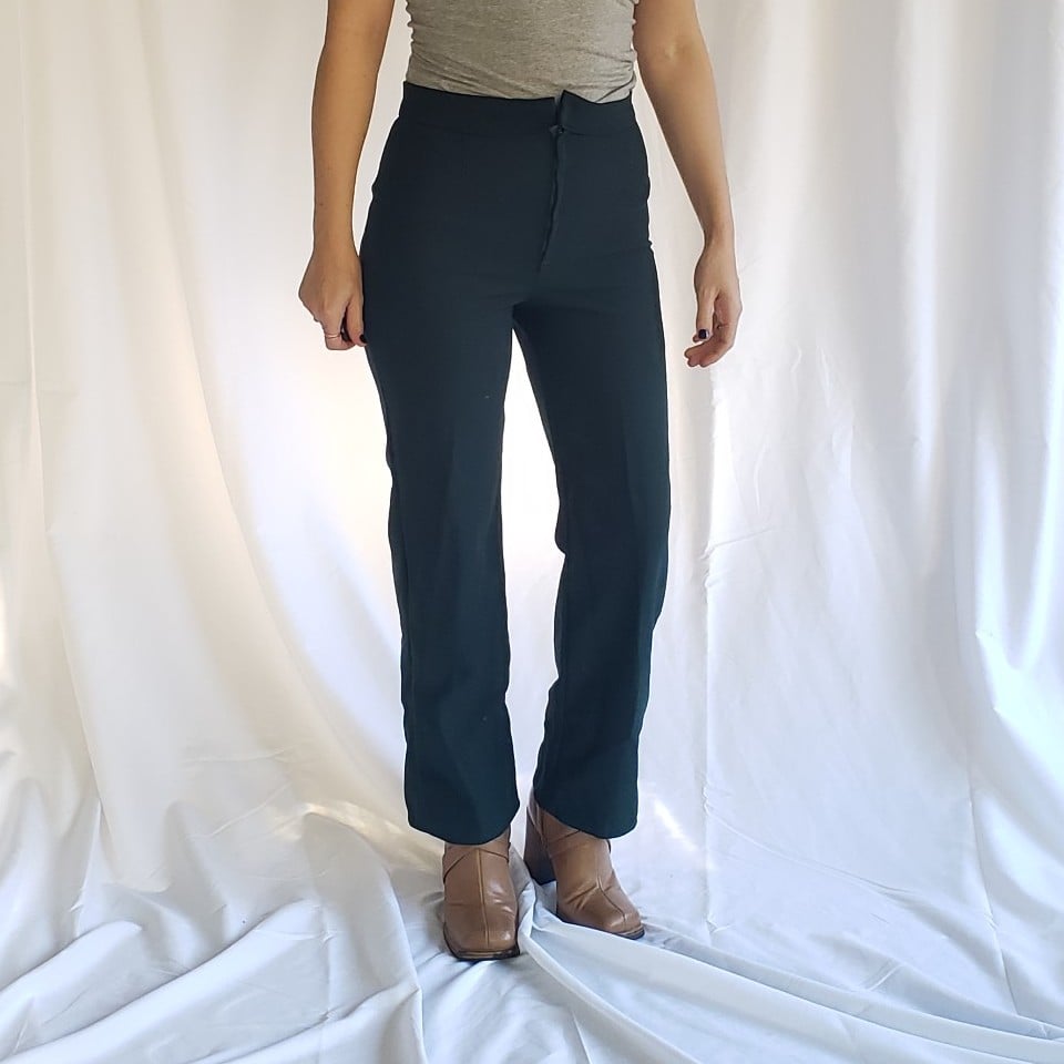 70s Green Hand Made Pants Set