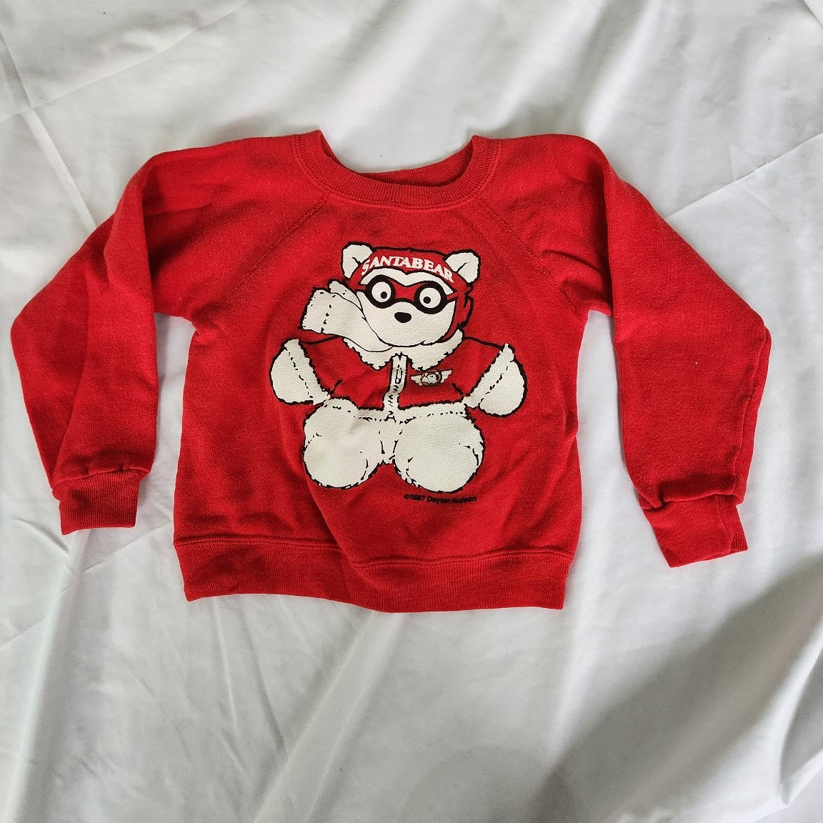 80s/90s Santa Bear Kids Sweatshirt