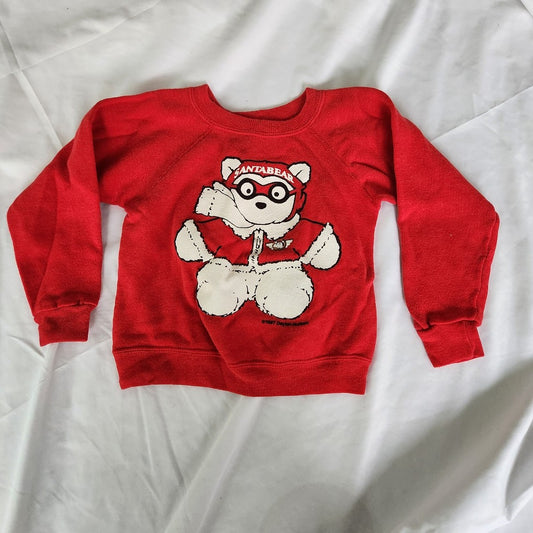 80s/90s Santa Bear Kids Sweatshirt