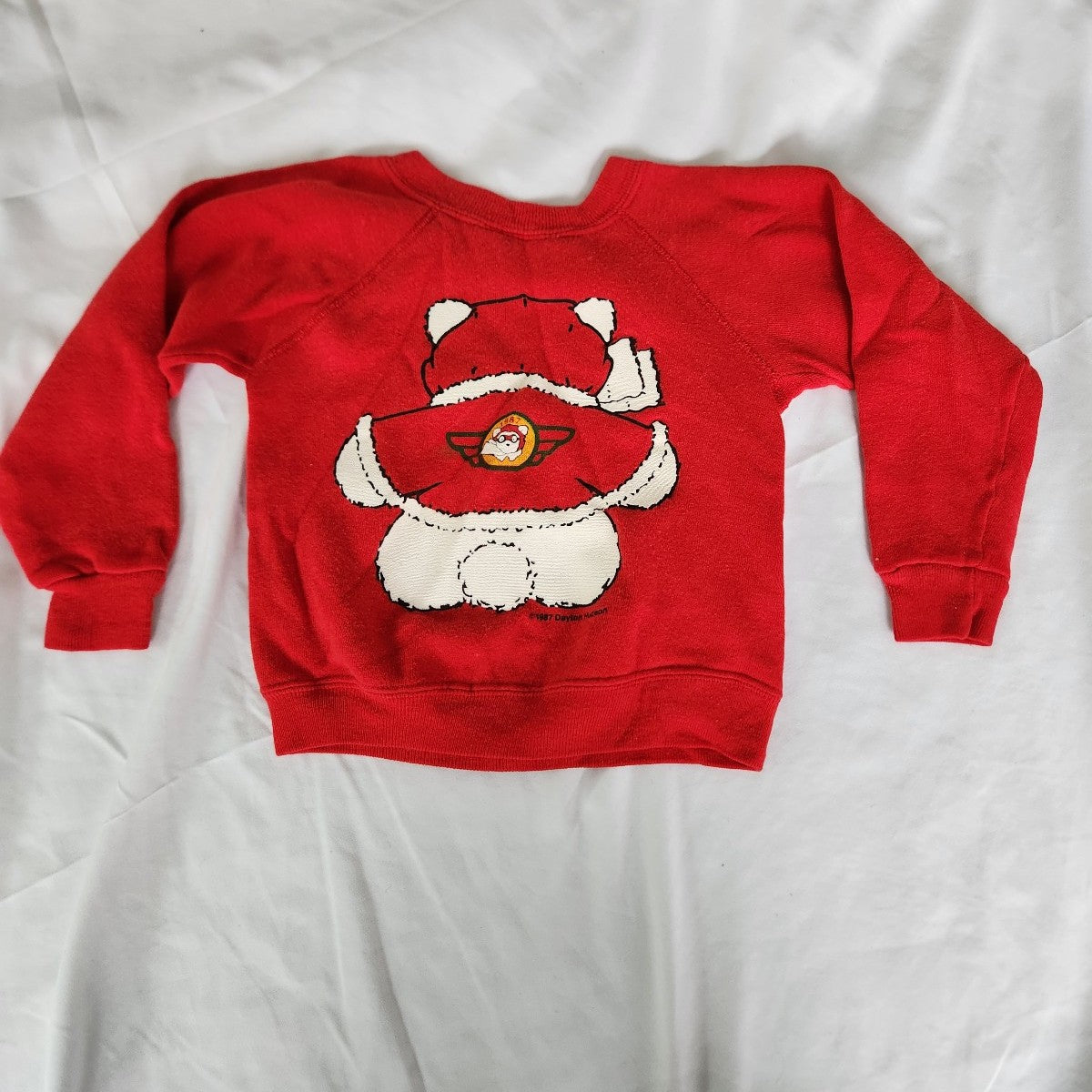 80s/90s Santa Bear Kids Sweatshirt