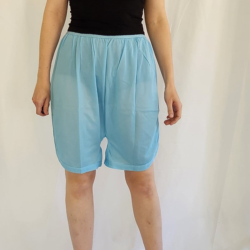 70s/80s Blue Nylon Slip Shorts