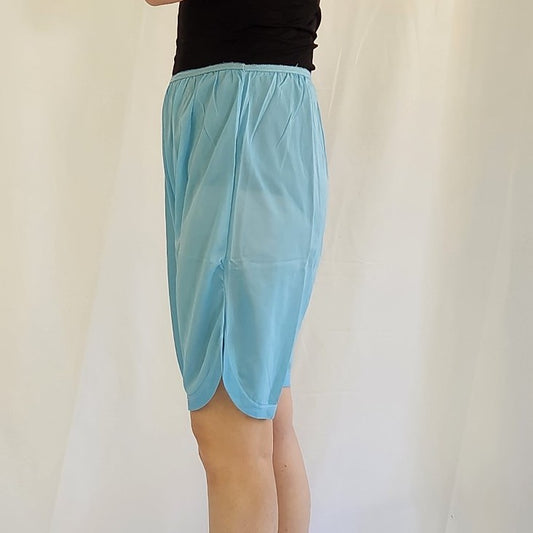 70s/80s Blue Nylon Slip Shorts