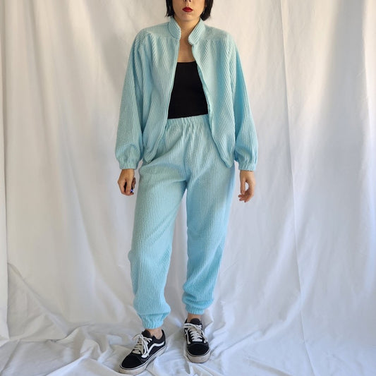 80s Blue Terrycloth Sweatsuit