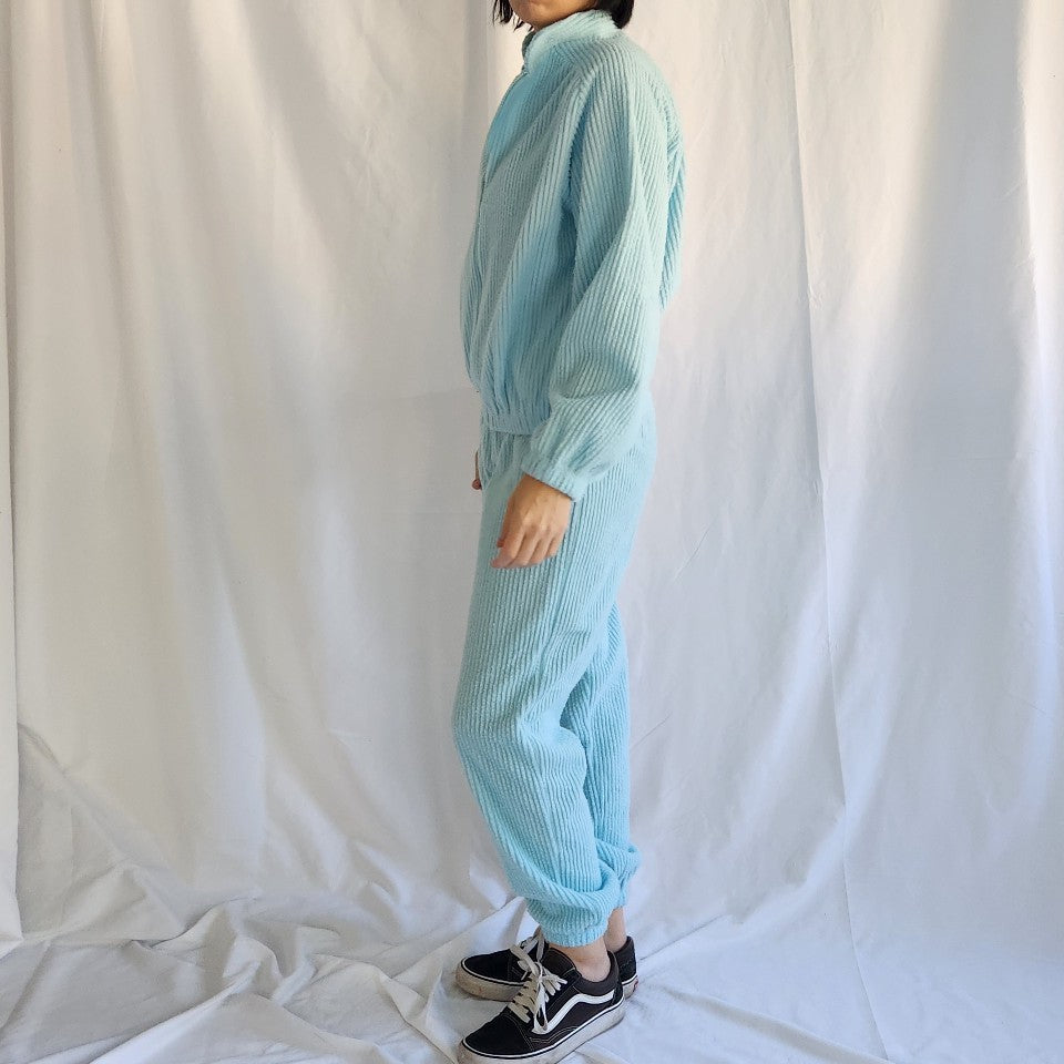 80s Blue Terrycloth Sweatsuit