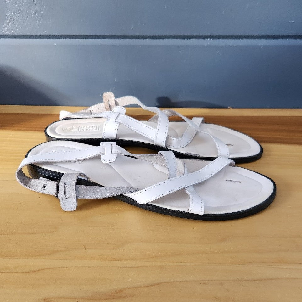 Y2K White Leather Strappy Sandals