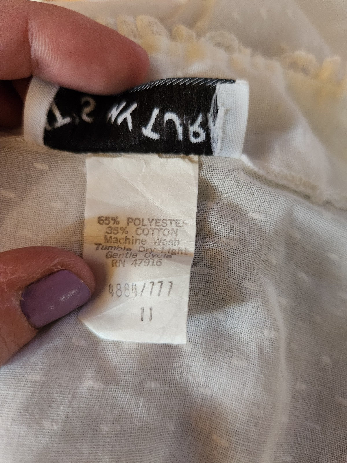 70s Sheer White High Neck Dress