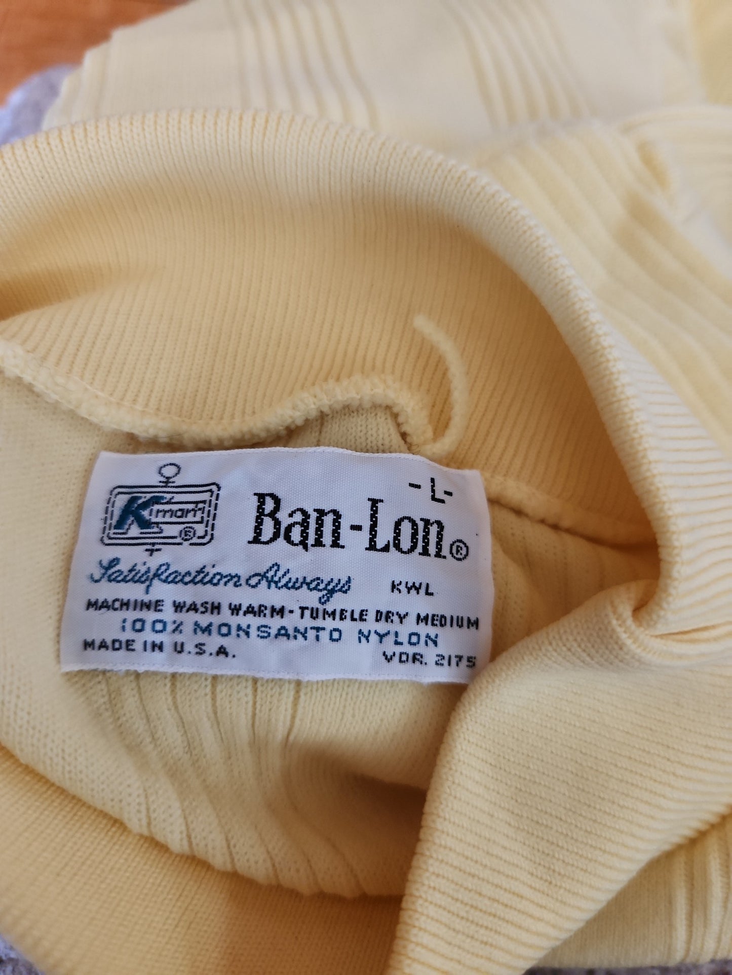 70s Kmart Yellow Mock Turtleneck Blouse
