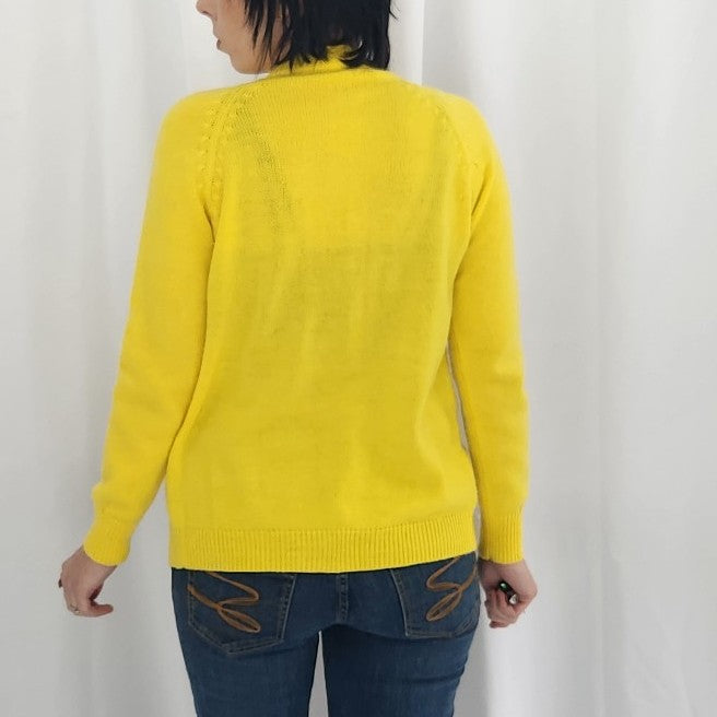 70s(?) Bright Yellow Cardigan
