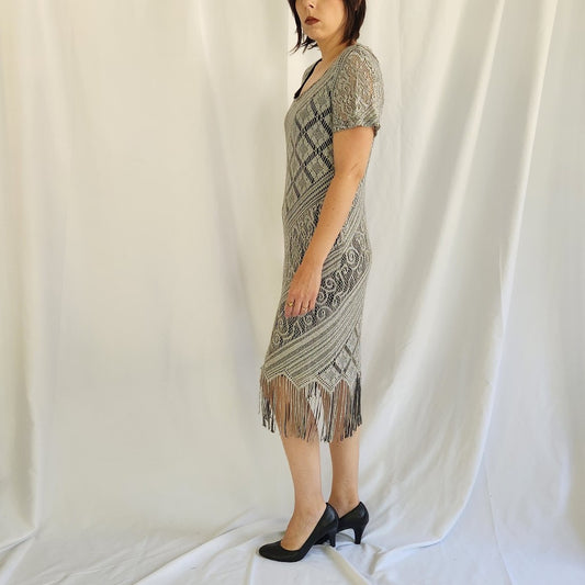 90s Silver Lurex Dress