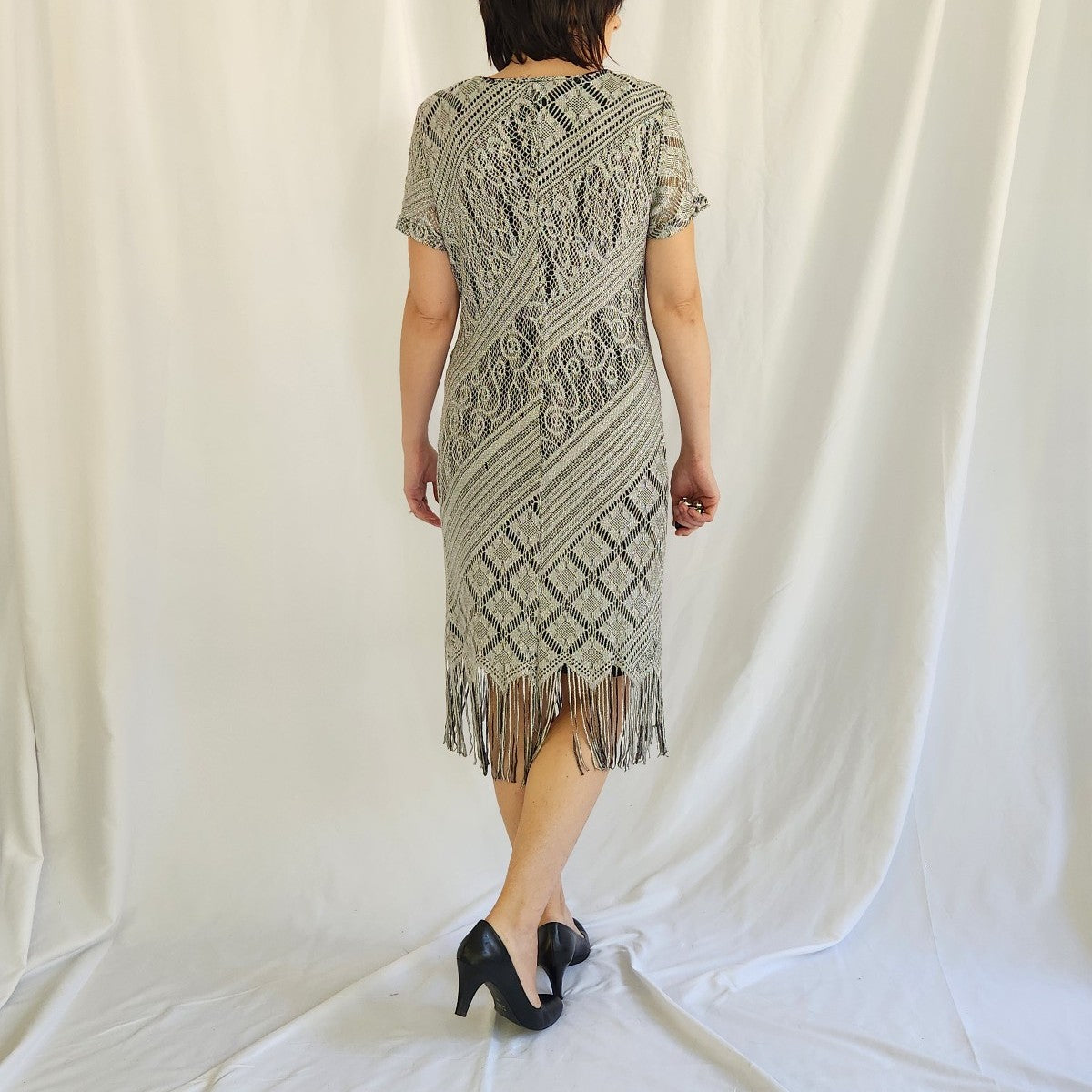 90s Silver Lurex Dress