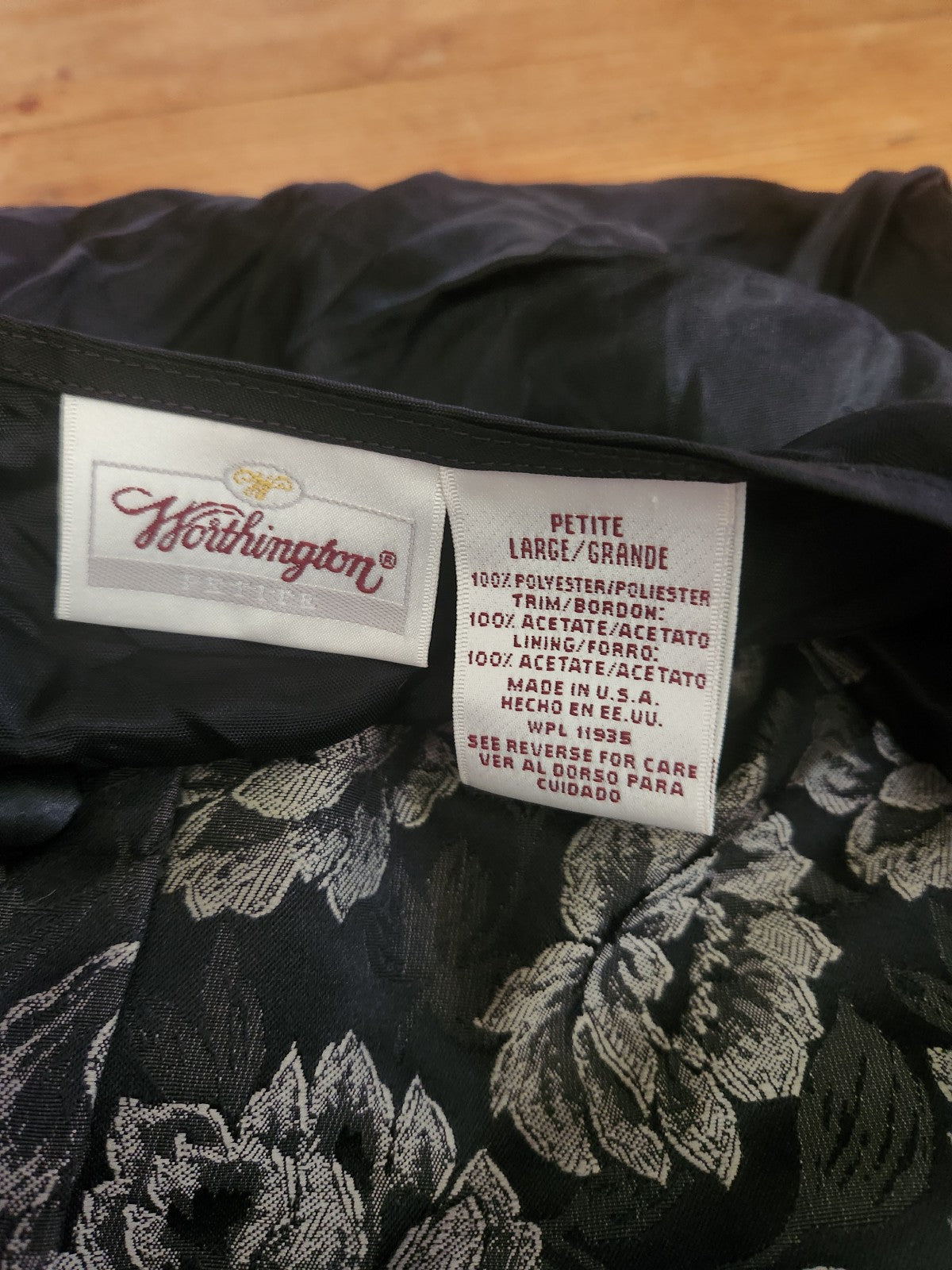 90s Black and Silver Floral Print Vest