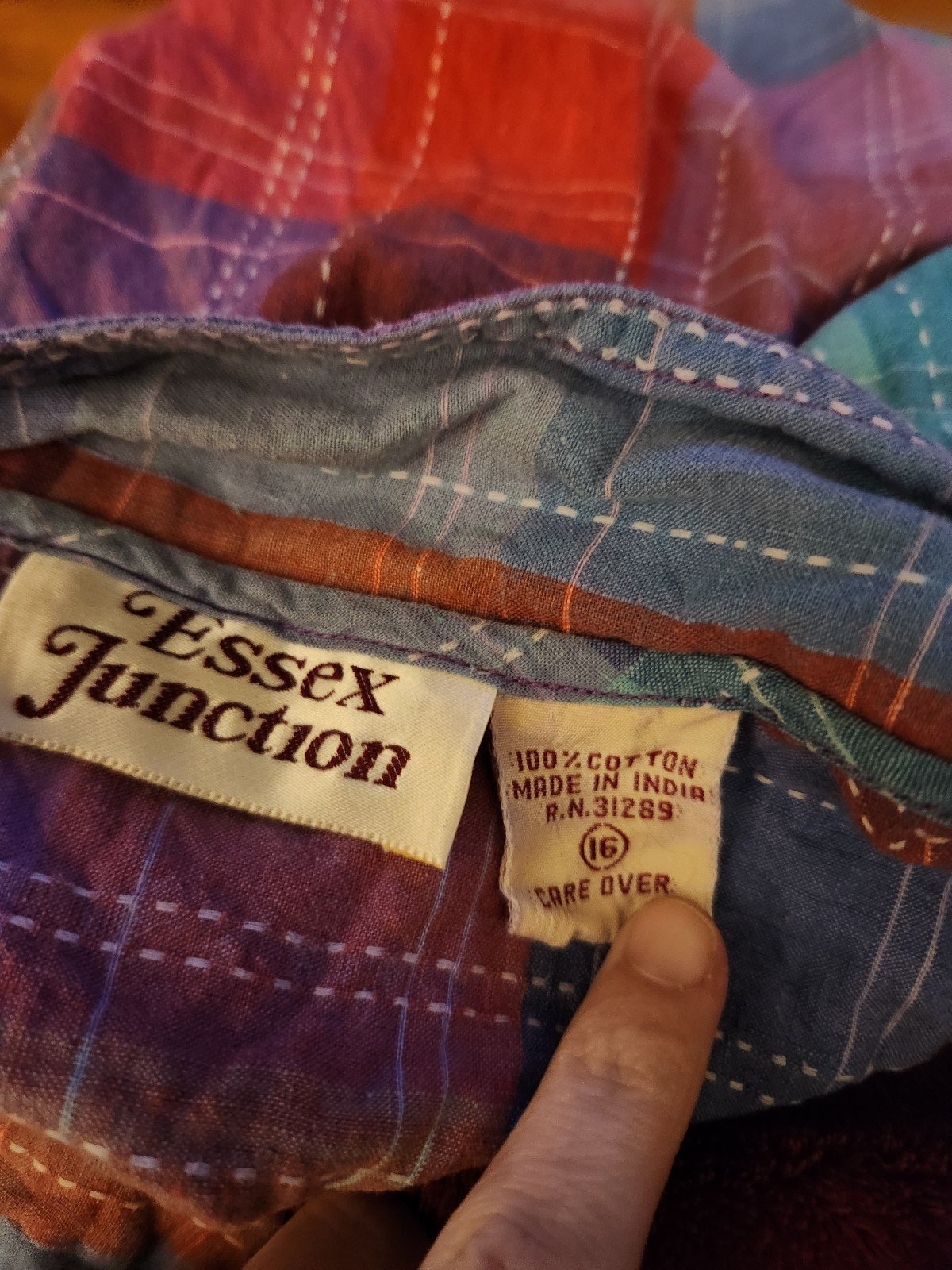 80s Pink, Green, and Purple Plaid Button Down