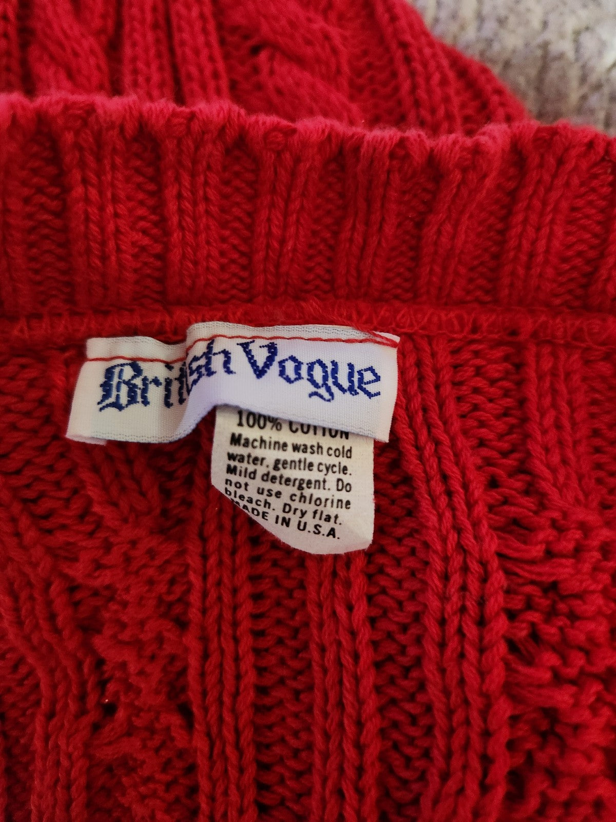 80s Red Sweater Vest