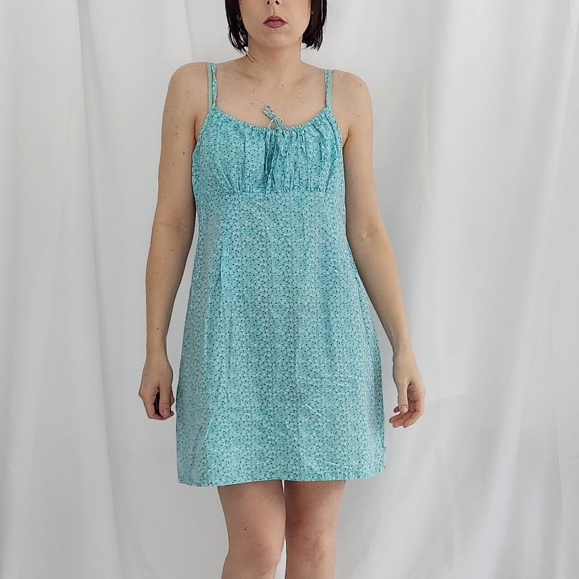 Y2K Blue Cotton Sundress