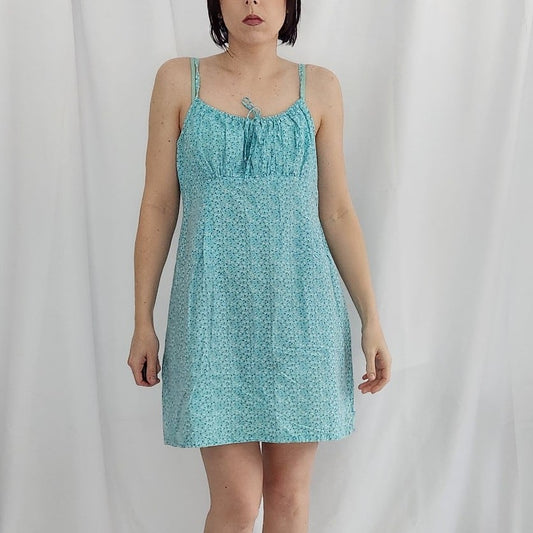 Y2K Blue Cotton Sundress
