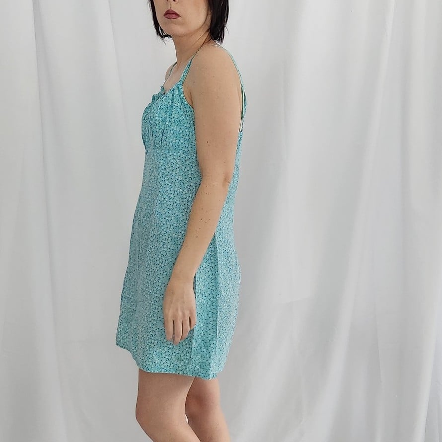Y2K Blue Cotton Sundress