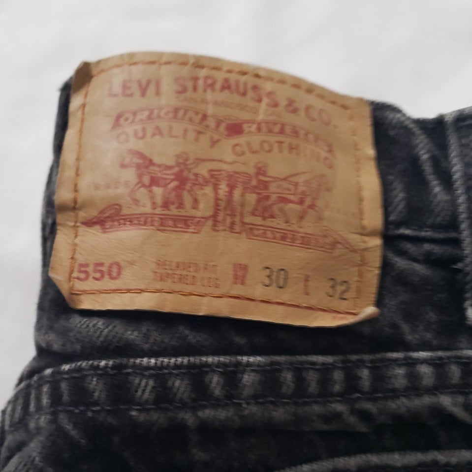 90s Levi's 550 Black Jeans