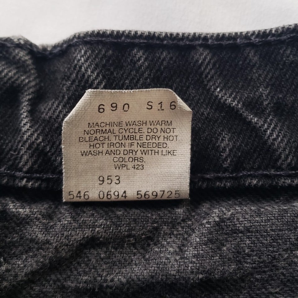 90s Levi's 550 Black Jeans