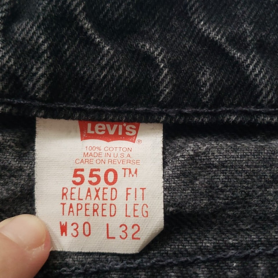 90s Levi's 550 Black Jeans