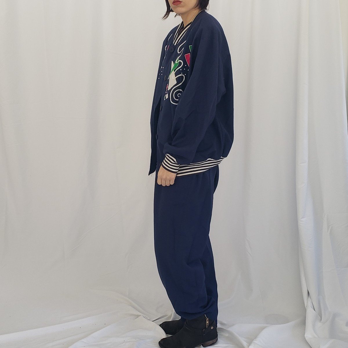 80s/90s Blue Pants and Jacket Set