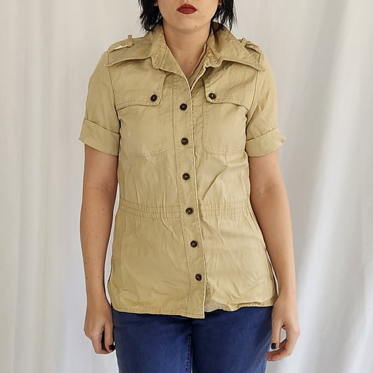 Vintage Khaki Safari Shirt