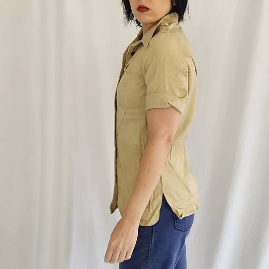 Vintage Khaki Safari Shirt