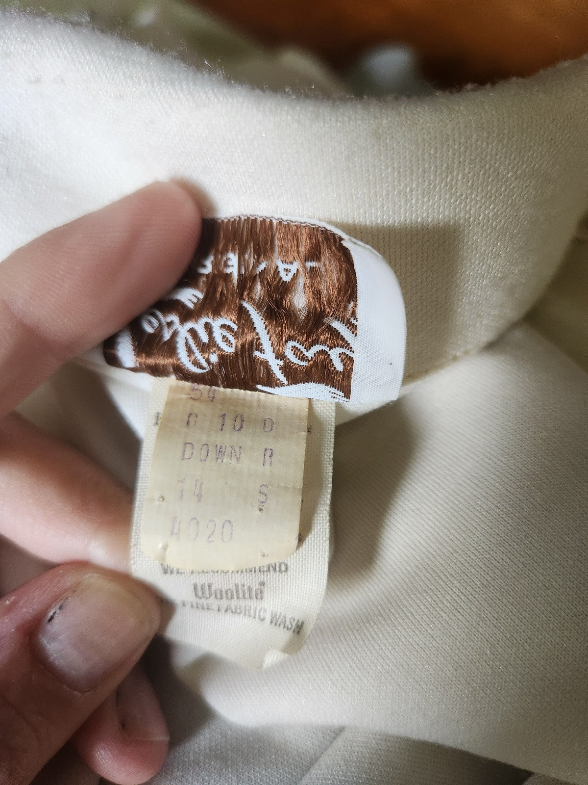 70s Ivory and Silver Long Sleeve Dress