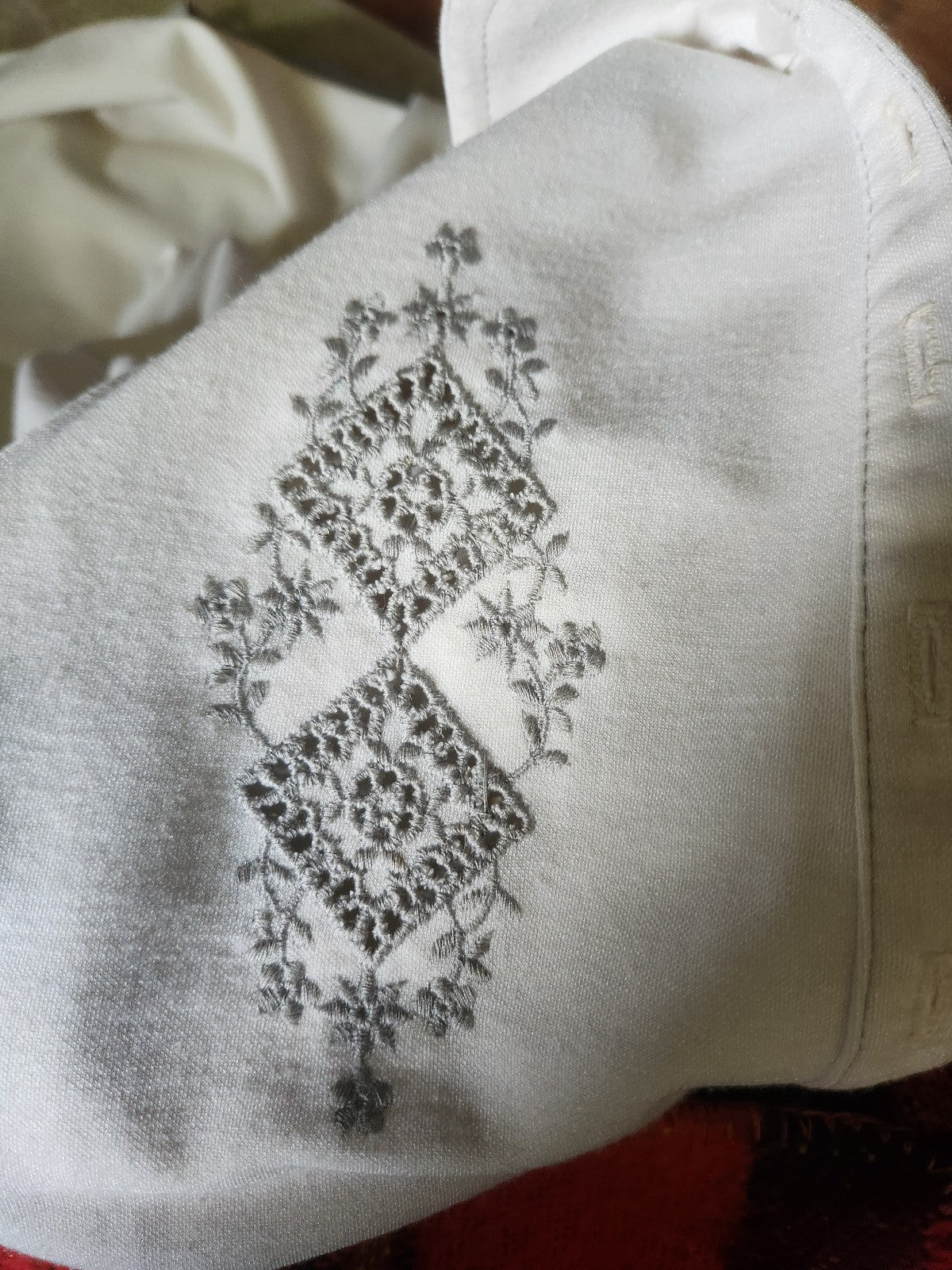 70s Ivory and Silver Long Sleeve Dress