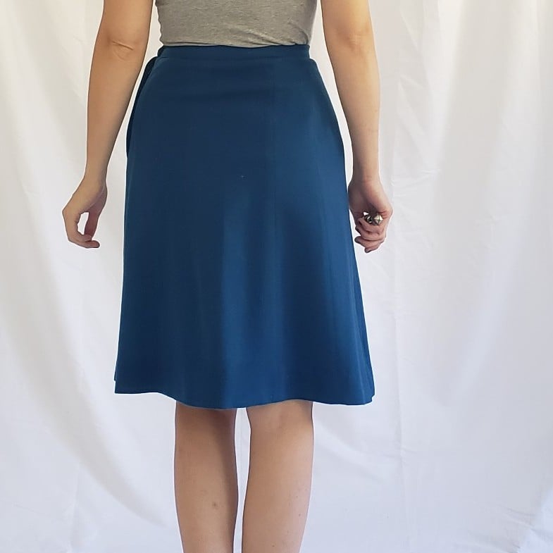 60s Hand Made Blue A Line Skirt