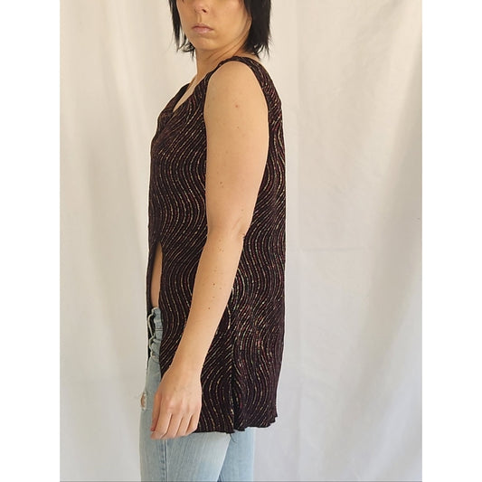 Y2K Style Glitter Party Top