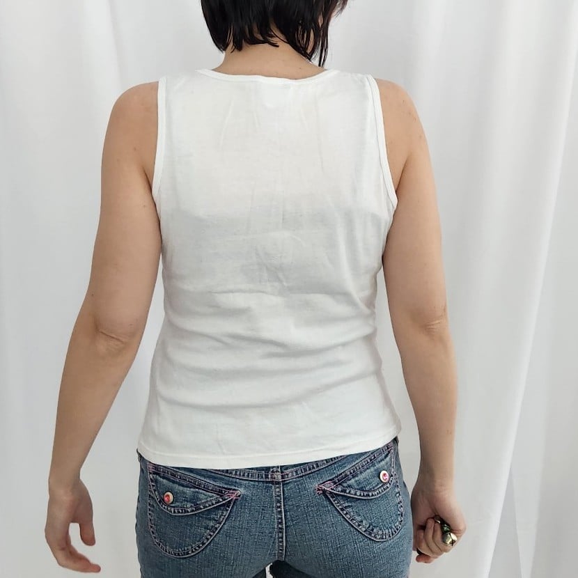 Y2K White Spoiled Tank Top