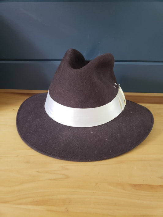 Vintage Florenzi Brown Wool Safari Hat