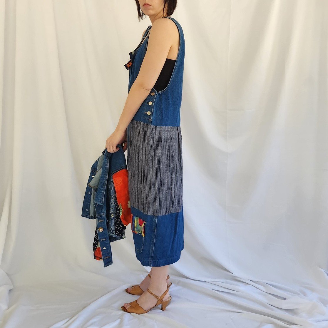 90s/Y2K Denim Jumper and Vest Set
