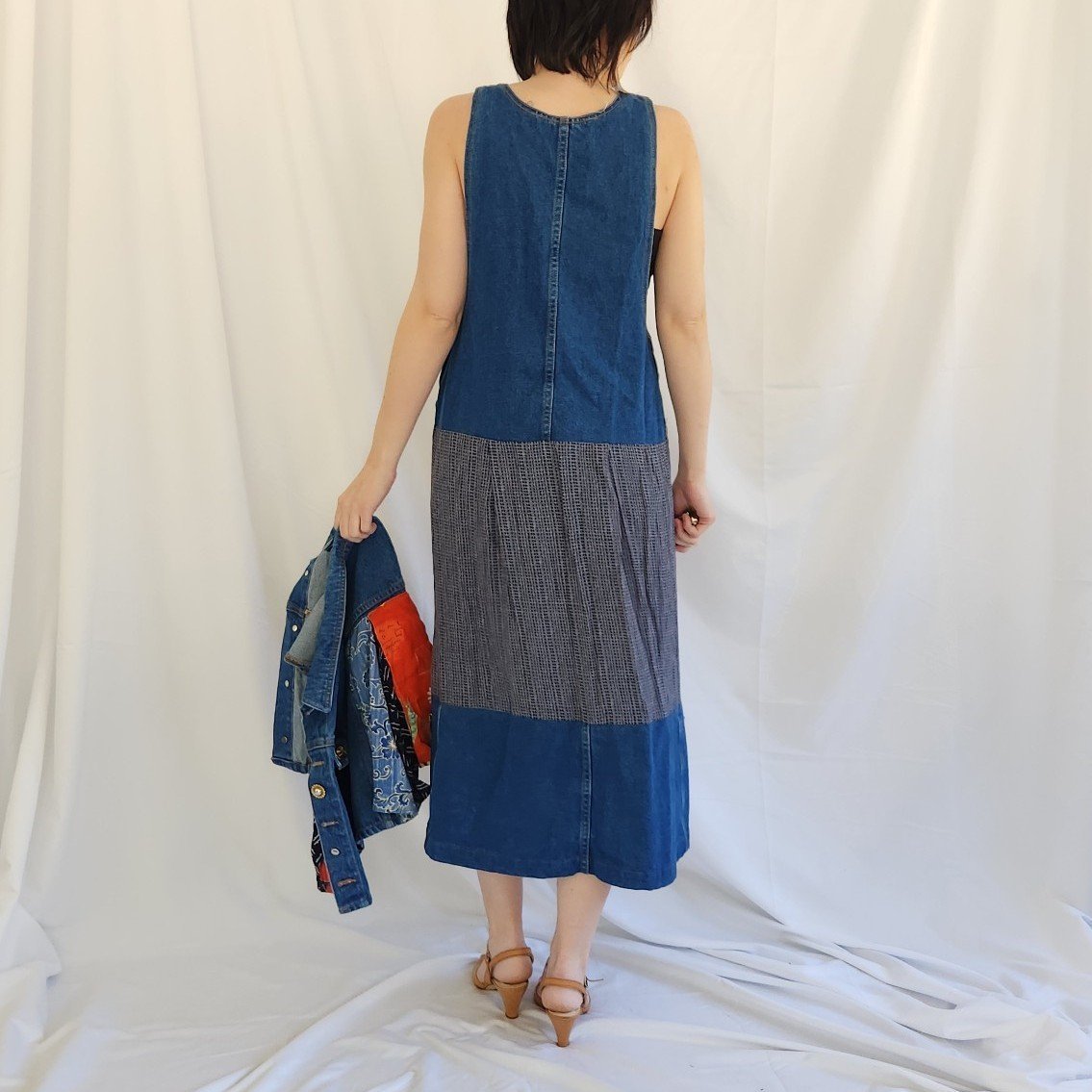 90s/Y2K Denim Jumper and Vest Set