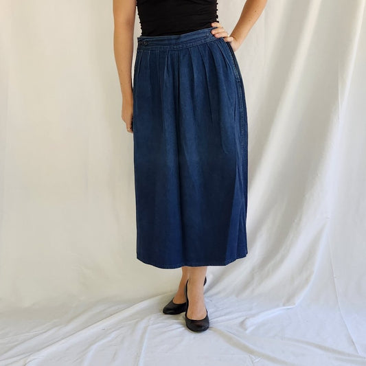 90s Denim Midi Skirt