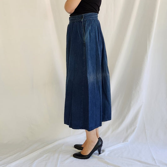 90s Denim Midi Skirt