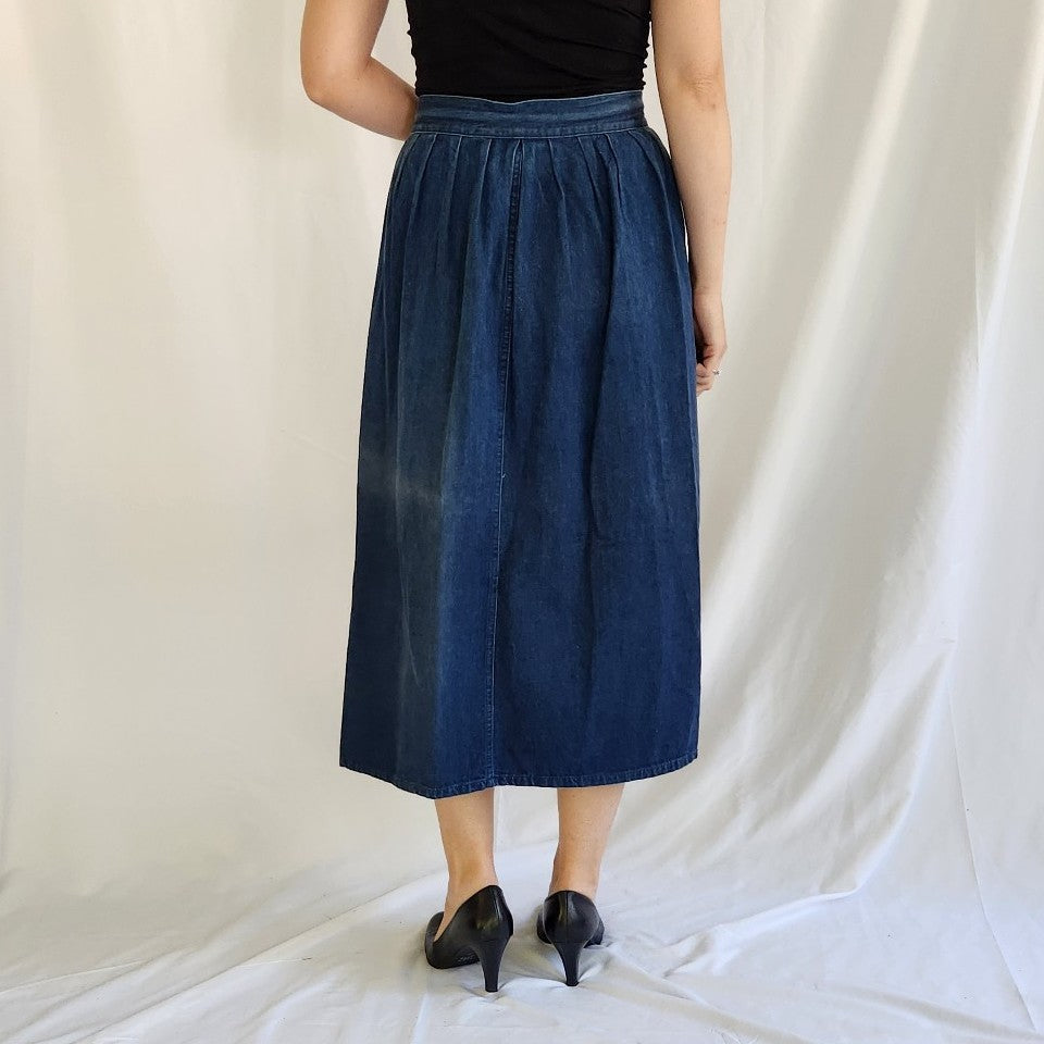 90s Denim Midi Skirt