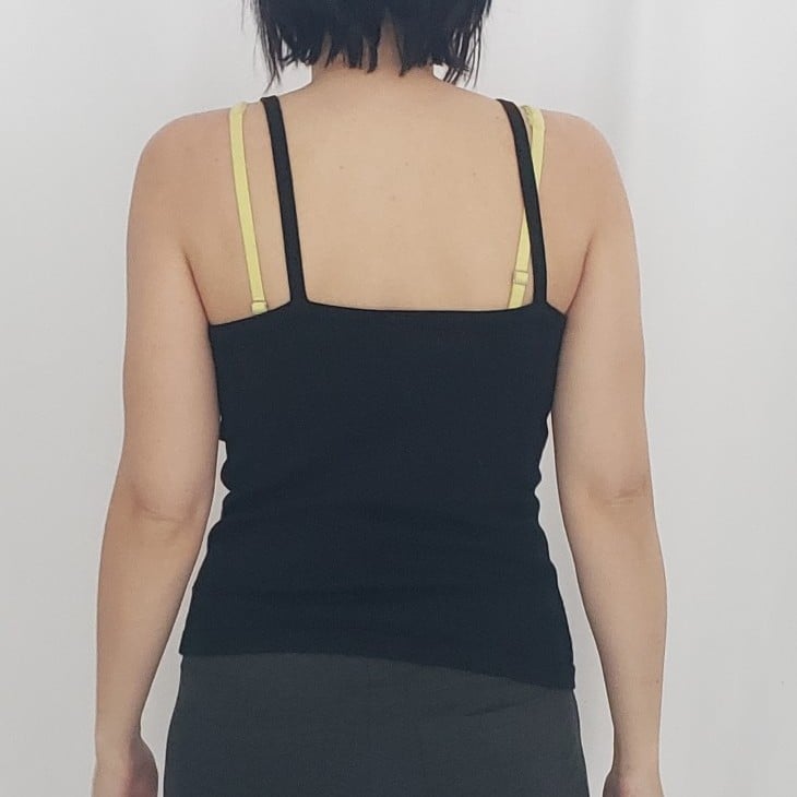 Y2K Sparkly Black Spaghetti Strap Tnk