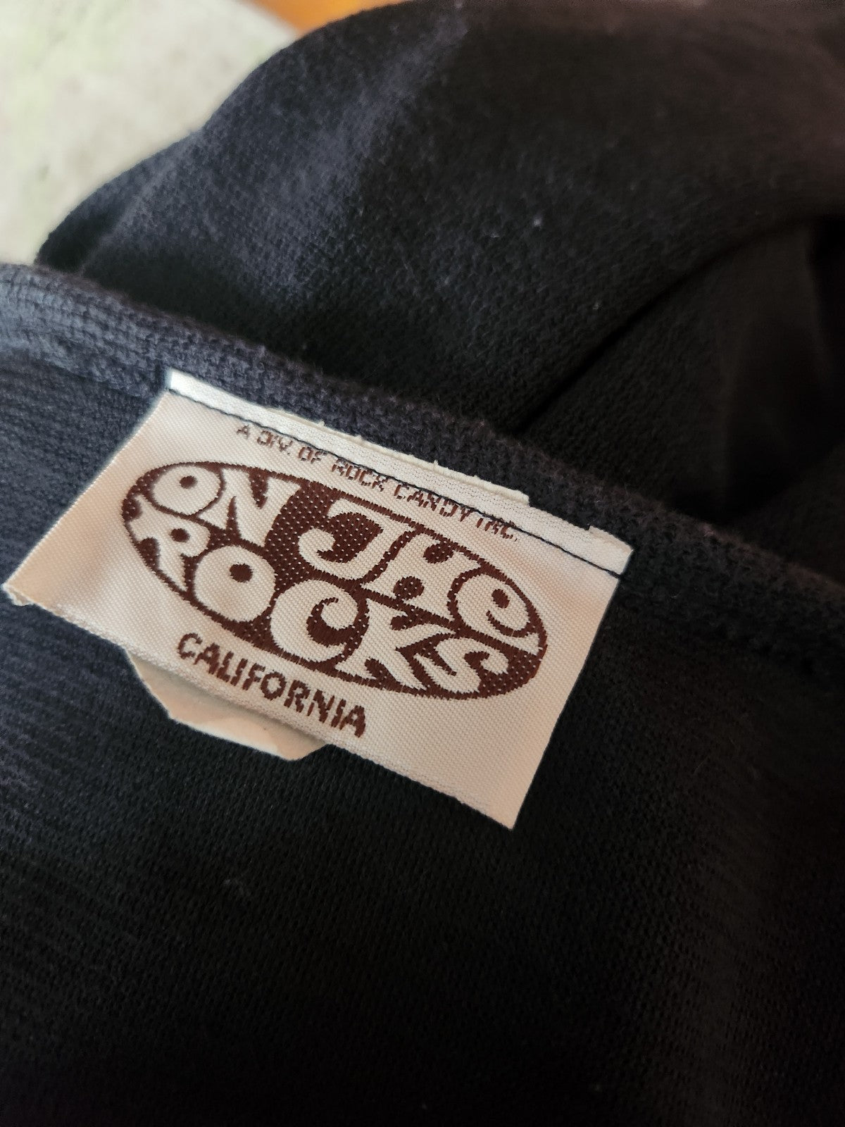 90s Black Cotton Blend Boho Shirt