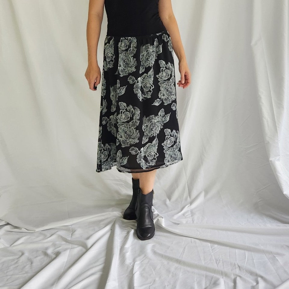 70s/80s (?) Hand Made Brown Velvet Button Down Maxi Skirt