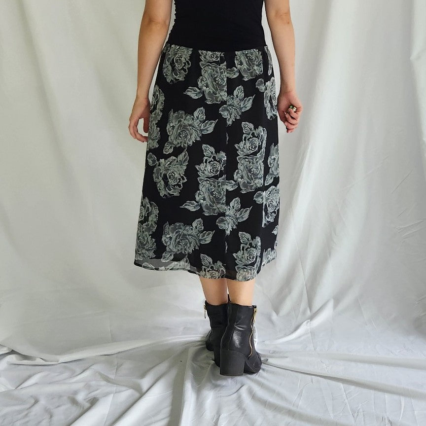 70s/80s (?) Hand Made Brown Velvet Button Down Maxi Skirt