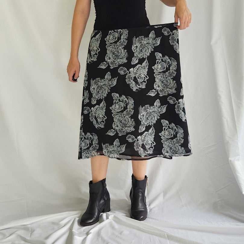 70s/80s (?) Hand Made Brown Velvet Button Down Maxi Skirt