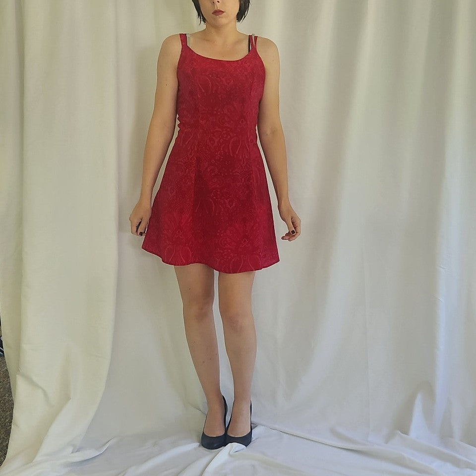 90s Pink Mini Dress with Corset Back