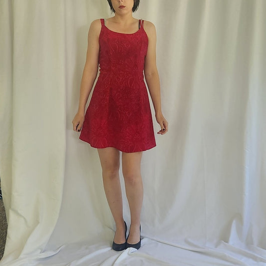 90s Pink Mini Dress with Corset Back