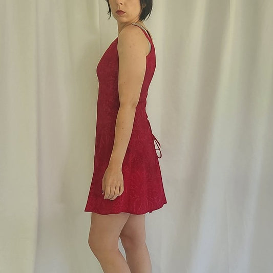 90s Pink Mini Dress with Corset Back