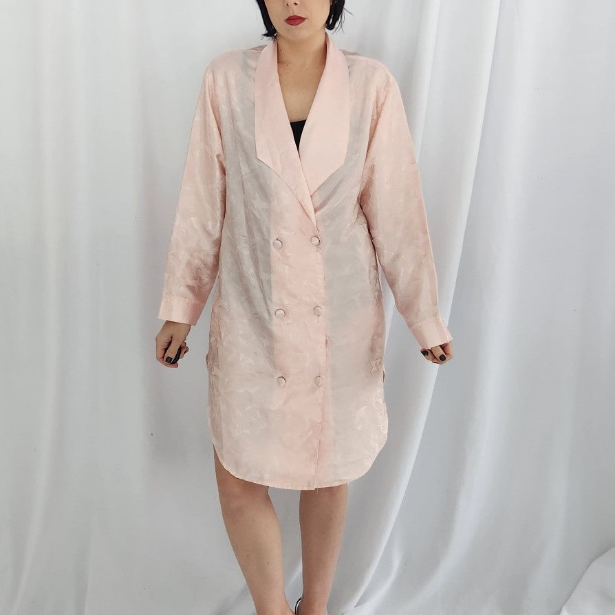90s Pink Double Breasted Nightgown