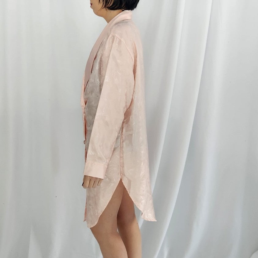 90s Pink Double Breasted Nightgown